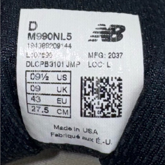 New Balance 990 V5; White Carbon Red; Men’s Size 9.5 - Picture 10 of 11